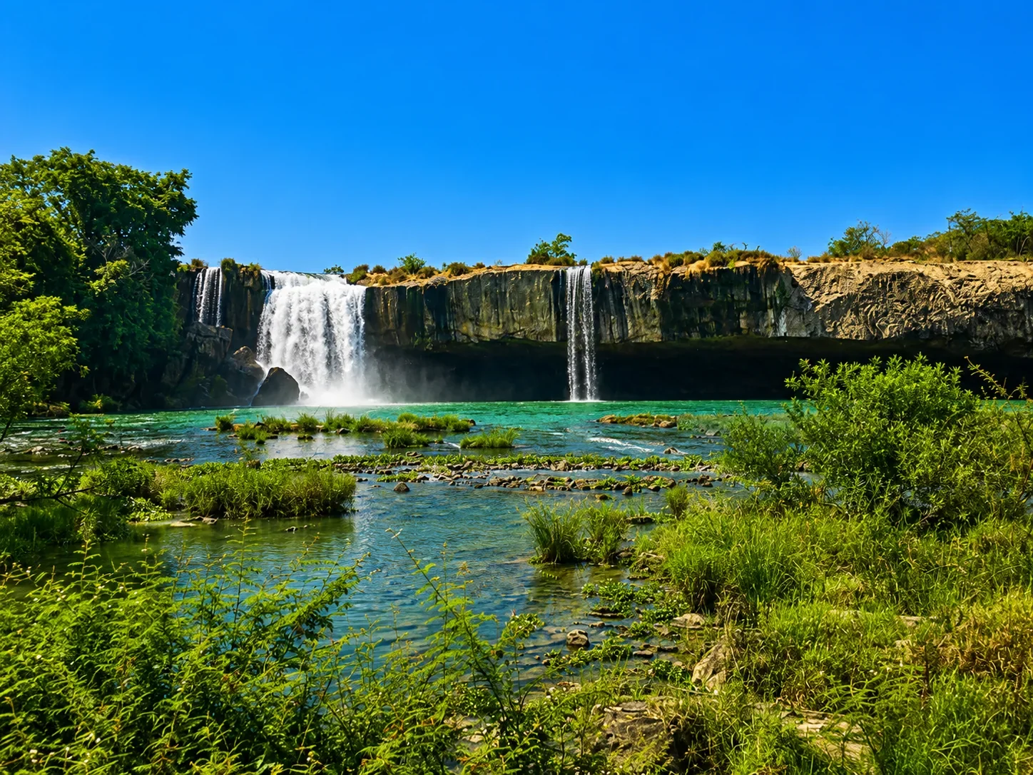 Waterfall landscape in the Central Highlands