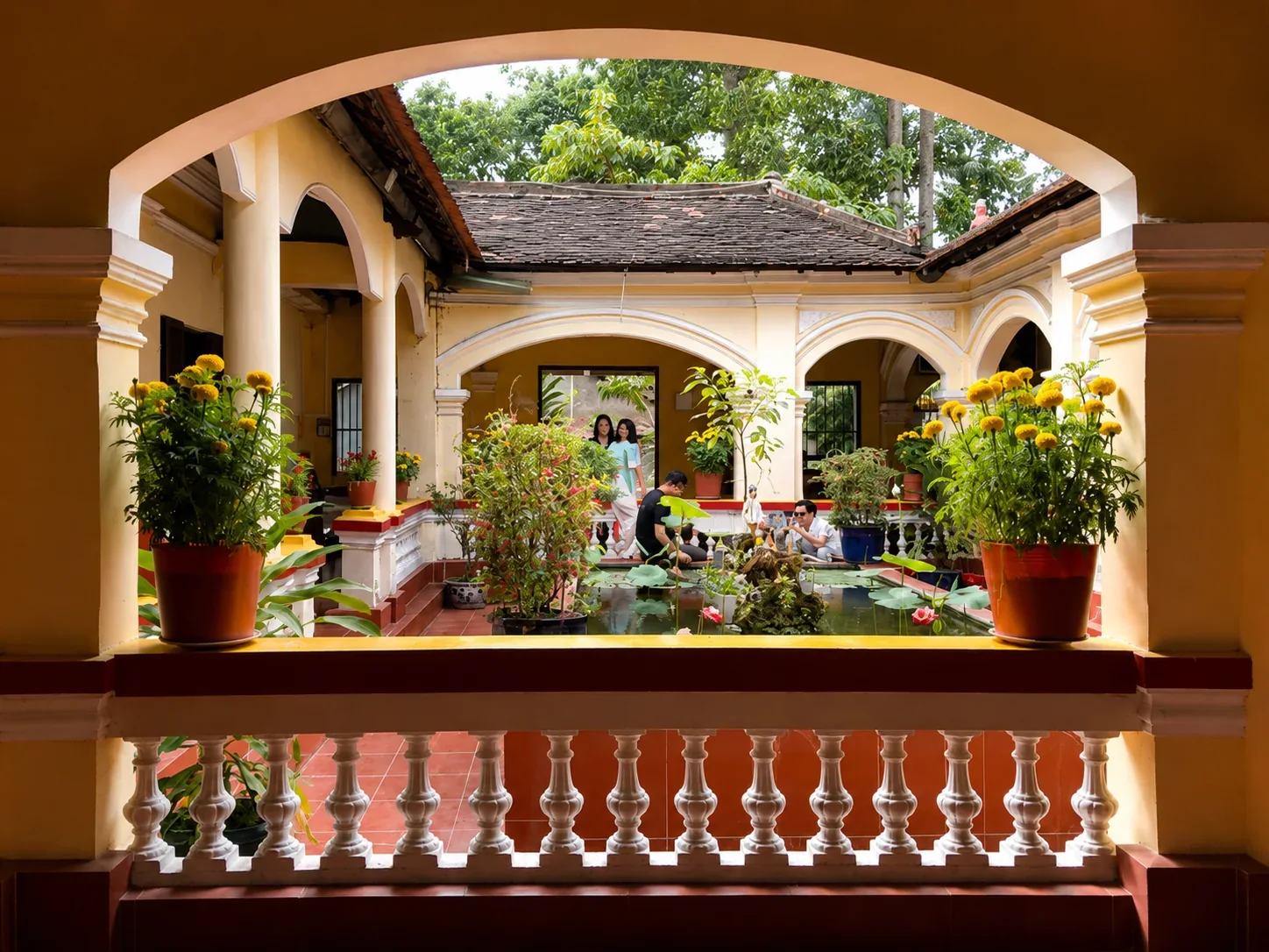 Binh Thuy ancient house courtyard in Can Tho