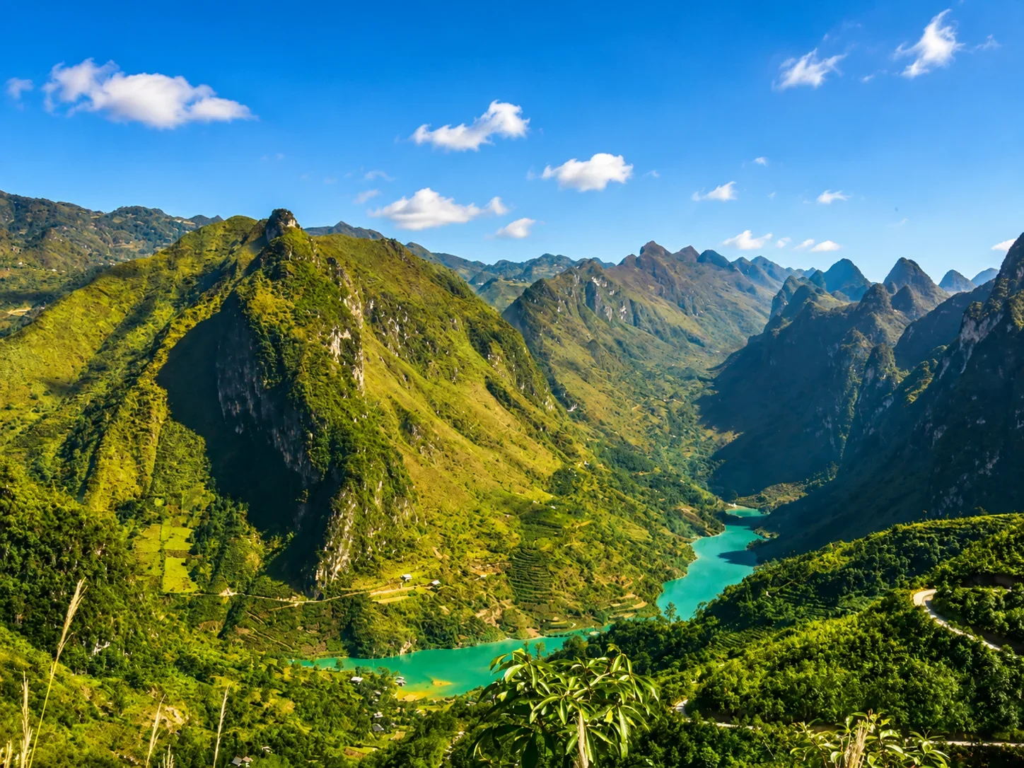 Nho Que River and karst mountains in Ha Giang