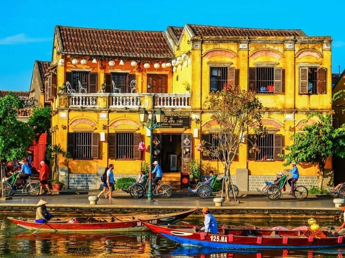 Hoi An riverside heritage buildings