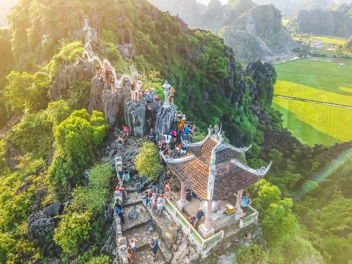 Limestone landscape and waterways in Ninh Binh